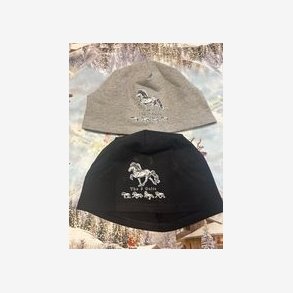 Hue under ridehjelm med tryk af 5 gangarter