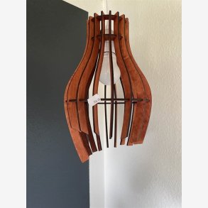 Asymmetrisk loftlampe af Birketr og oliebehandlet/Bestillings vare