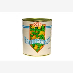 ORA Guler�dder og �rter/Gulr�tur og Gr�nar Baunir 1/2 d�s